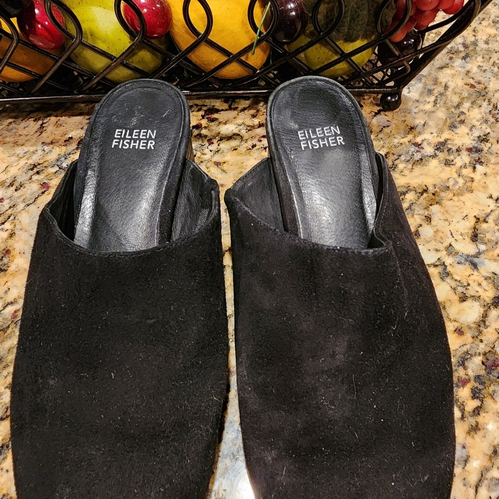 Eileen Fisher suede mule